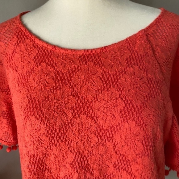 NWOT Anthroplogie Eri & Ali  Bianca Pom Lace Top - Picture 4 of 8